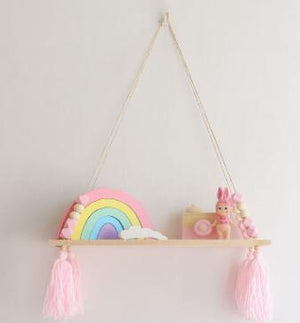 Kids Bedroom Decor Natural Wooden Wall Hanging