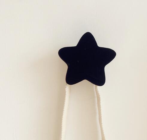 Kids Room Decoration Wall Hook Wooden Star Rack Hanger