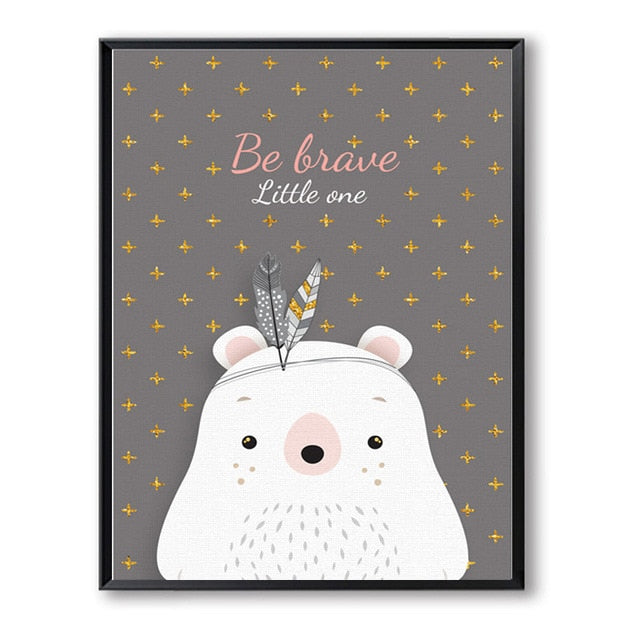 For Baby  Bear Canvas Painting