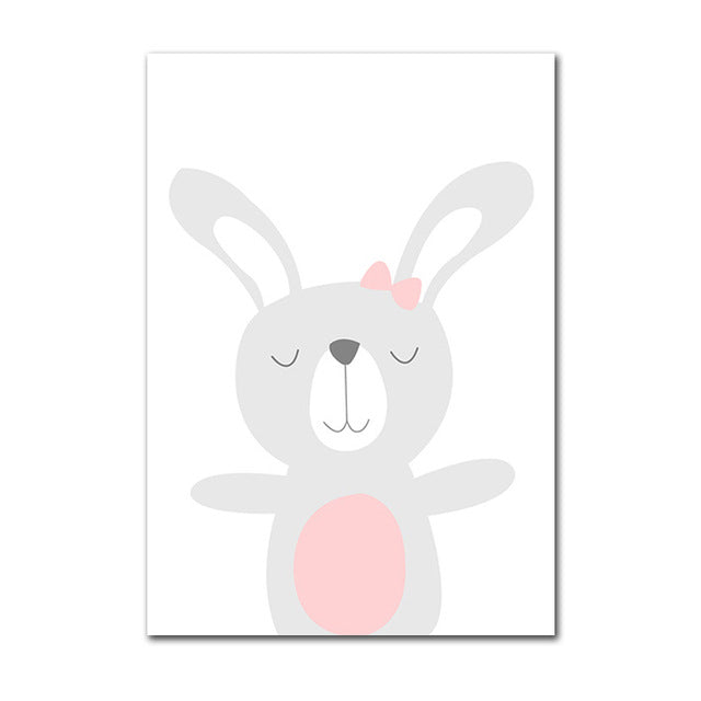 Rabbit Elephant Wall Canvas