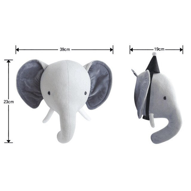 3D Animal Head Plush